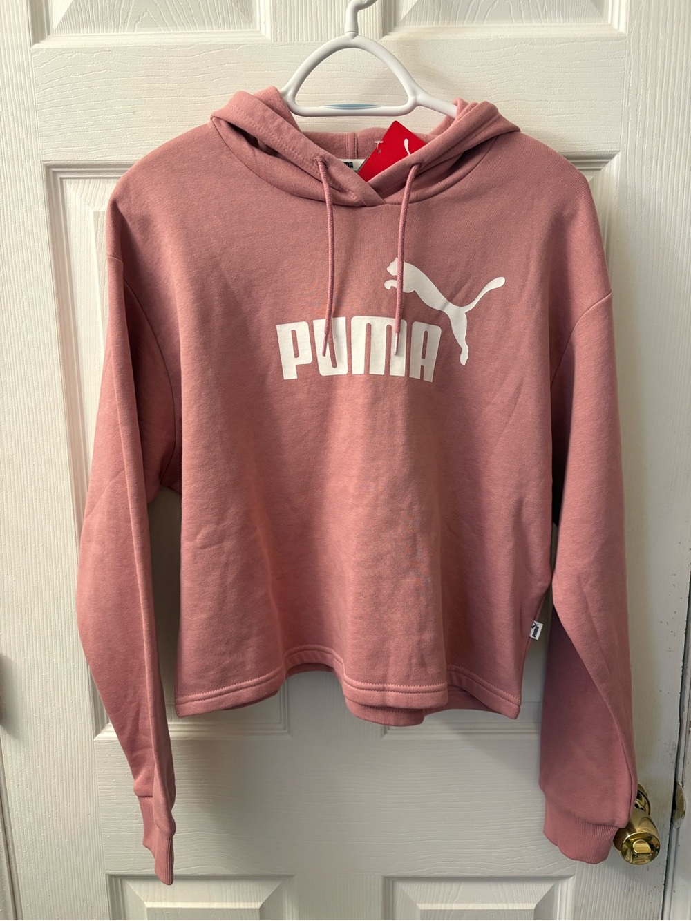 Puma Women's Dusty Rose Logo Pullover Hoodie